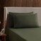 Nestl Queen Bed Sheet Set Olive Green Instantly Soft Microfiber No Breakin Wash 4Piece Deep Pocket Sheets Pillowcases Stays Put All Night