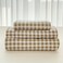 NSNLGSGC Tan Gingham Queen Sheet Set Soft Brushed Microfiber Taupe Plaid Queen Bed Sheets 4Pieces Brown Grid Sheet Set with Deep Pocket