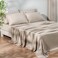 PHF 6PCS 100 Rayon Derived from Bamboo Sheets Set Queen SizeCooling Sheets for Hot SleepersWider Elastic Band 16 Deep PocketLuxury Silky Soft Breathable Bedding Set Pillowcase Light Taupe