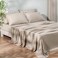 PHF 6PCS 100 Rayon Derived from Bamboo Sheets Set Queen SizeCooling Sheets for Hot SleepersWider Elastic Band 16 Deep PocketLuxury Silky Soft Breathable Bedding Set Pillowcase Light Taupe