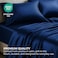 Pure Bedding Satin Sheets King 4Piece Navy Hotel Luxury Silky Bed Sheets Extra Soft 1800 Microfiber Sheet Set Wrinkle Fade Stain Resistant Deep Pocket Fitted Sheet Flat Sheet Pillow Cases