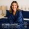 Pure Bedding Satin Sheets King 4Piece Navy Hotel Luxury Silky Bed Sheets Extra Soft 1800 Microfiber Sheet Set Wrinkle Fade Stain Resistant Deep Pocket Fitted Sheet Flat Sheet Pillow Cases
