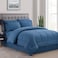 Sweet Home Queen Comforter Set 8 Piece Bed in a Bag with Bed Skirt Fitted Sheet Flat Sheet 2 Pillowcases 2 Pillow Shams Queen Denim