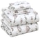 RUVANTI Flannel Sheets Full Size 100 Cotton Double Brushed Bed Sheets Set Deep Pockets 16 Inches All Seasons Breathable Extra Soft Full Sheets Warm Cozy 4 Piece Hilly Huts