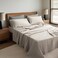 Simple&Opulence SimpleOpulence 100 Linen Sheets King Size Set 4 Pcs Natural French Linen Bed Sheets Breathable Soft Durable Bedding Set for All Season Linen King