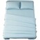 SONORO KATE Bed Sheet Set Super Soft Microfiber 1800 Series Luxury Egyptian Sheets 16Inch Deep PocketWrinkle and Hypoallergenic3 Piece Spa Blue Twin XL