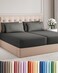 CGK Unlimited Split King 7 Piece Sheet Set Comfy Breathable Cooling Soft Hotel Luxury Bedding Set with 816 Inch Deep Pockets 1 Flat 2 Fitted Sheet 4 Pillowcases Wrinkle Free Easy Care Charcoal