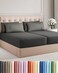 CGK Unlimited Split King 7 Piece Sheet Set Comfy Breathable Cooling Soft Hotel Luxury Bedding Set with 816 Inch Deep Pockets 1 Flat 2 Fitted Sheet 4 Pillowcases Wrinkle Free Easy Care Charcoal