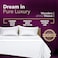 TEXAS LINEN CO Egyptian Cotton Sheets Queen Size Set Luxury 1200 Series High Thread Count Egyptian Cotton Queen Sheets 4 PC White 17 Deep Pocket Soft Hotel Bedding Star Sleepin Collection