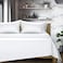 TEXAS LINEN CO Egyptian Cotton Sheets Queen Size Set Luxury 1200 Series High Thread Count Egyptian Cotton Queen Sheets 4 PC White 17 Deep Pocket Soft Hotel Bedding Star Sleepin Collection