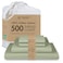 Threadmill 5Star Hotel 500 Thread Count Best Bed Sheets 100 Cotton Sheets Set for Queen Size Bed Smoother Than Egyptian Cotton Claims 4 Pc Set with Deep Pockets Sage Green