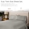 Threadmill Luxury 800 Thread Count Twin 100 Cotton Sheets Moonrock Grey Sateen Weave BedSheets Better Than Egyptian Cotton3 Pc Solid Soft Bedding Set Fits 15 Deep Pocket
