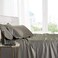 Royal Hotel Bedding 100 Natural Viscose Made from Bamboo Sheets Soft Cooling Sheets Breathable Hotel Sheet and Pillow Cases 4 Piece Set 15 Inch Deep Pocket King Size Gray
