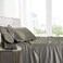 Royal Hotel Bedding 100 Natural Viscose Made from Bamboo Sheets Soft Cooling Sheets Breathable Hotel Sheet and Pillow Cases 4 Piece Set 15 Inch Deep Pocket King Size Gray