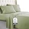 HC COLLECTION Bed Sheets Set Queen with 2 Pillowcases Hotel Luxury Platinum 1800 Series Brushed Microfiber Deep Pocket Fitted Sheet Fade Resistant Ultra Soft 4 Pcs Bedding for Hot Sleepers Sage