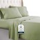 HC COLLECTION Bed Sheets Set Queen with 2 Pillowcases Hotel Luxury Platinum 1800 Series Brushed Microfiber Deep Pocket Fitted Sheet Fade Resistant Ultra Soft 4 Pcs Bedding for Hot Sleepers Sage