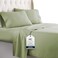 HC COLLECTION Bed Sheets Set Queen with 2 Pillowcases Hotel Luxury Platinum 1800 Series Brushed Microfiber Deep Pocket Fitted Sheet Fade Resistant Ultra Soft 4 Pcs Bedding for Hot Sleepers Sage