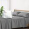 Mayfair Linen 100 Egyptian Cotton Sheets Queen Size Bed Set Luxury 500 Series Soulmate Collection Sheets Queen Size 4 PC Dark Grey Silky Soft Cooling 16 Deep Pocket Hotel Quality Bed Sheet