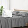 Mayfair Linen 100 Egyptian Cotton Sheets Queen Size Bed Set Luxury 500 Series Soulmate Collection Sheets Queen Size 4 PC Dark Grey Silky Soft Cooling 16 Deep Pocket Hotel Quality Bed Sheet