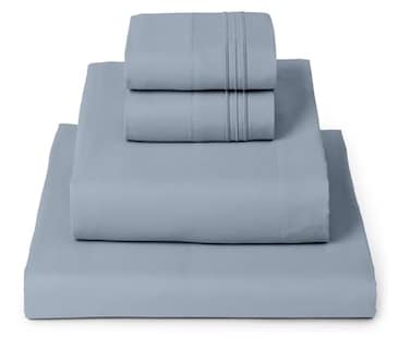 Mellanni Queen Sheets Set 4 PC Iconic Collection Bedding Hotel Luxury Extra Soft Cooling Bed Sheets Wrinkle Fade Stain Resistant Queen Blue Hydrangea