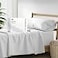 Mayfair Linen Twin Sheet Sets Cotton Luxury 500 Series Soulmate Collection 100 Egyptian Cotton Twin Sheets 3 PC Silver Extra Soft Cooling Sateen Weave 16 Deep Pocket Hotel Bed Sheet Set