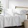 Mayfair Linen Twin Sheet Sets Cotton Luxury 500 Series Soulmate Collection 100 Egyptian Cotton Twin Sheets 3 PC Silver Extra Soft Cooling Sateen Weave 16 Deep Pocket Hotel Bed Sheet Set