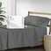 Mayfair Linen Twin Sheet Sets Cotton Luxury 500 Series Soulmate Collection 100 Egyptian Cotton Twin Sheets 3 PC Dark Grey Extra Soft Cooling Sateen Weave 16 Deep Pocket Hotel Bed Sheet Set