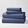 Mellanni Cotton Flannel Sheet Set Double Brushed for Added Softness Comfort Deep Pocket Fitted Sheet up to 16 4 Piece Set King Blue