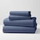 Mellanni Cotton Flannel Sheet Set Double Brushed for Added Softness Comfort Deep Pocket Fitted Sheet up to 16 4 Piece Set King Blue