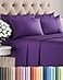 CGK Unlimited Queen 6 Piece Sheet Set Comfy Breathable Cooling Ultra Soft Hotel Luxury Bedding Set w 816 Inch Deep Pockets 1 Flat 1 Fitted Sheet 4 Pillowcases Cozy Wrinkle Free Easy Care Purple