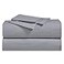 Royal Hotel Bedding Abripedic Crispy Percale Sheets 300ThreadCount 5PC Solid Sheet Set 100 Cotton Up to 18 Inch Deep Pocket SplitKing Gray