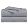 Royal Hotel Bedding Abripedic Crispy Percale Sheets 300ThreadCount 5PC Solid Sheet Set 100 Cotton Up to 18 Inch Deep Pocket SplitKing Gray