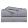 Royal Hotel Bedding Abripedic Crispy Percale Sheets 300ThreadCount 5PC Solid Sheet Set 100 Cotton Up to 18 Inch Deep Pocket SplitKing Gray