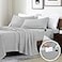 Swift Home Smart Sheets Ultra Soft Brushed Microfiber 3Piece Sheet Set Fitted Bed Sheet with Side Storage Pockets Silver Twin XL