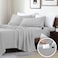 Swift Home Smart Sheets Ultra Soft Brushed Microfiber 3Piece Sheet Set Fitted Bed Sheet with Side Storage Pockets Silver Twin XL