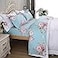 FADFAY Shabby Pink Floral Bed Sheet Set 100 Cotton Deep Pocket 4Piece Twin Size