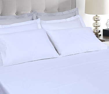 Threadmill Egyptian Cotton Queen Sheet Set 100 Certified Egyptian Cotton Sheets for Queen Size Bed Queen Bed Sheets Set with Snug Fit 16 Deep Pocket Soft Cooling Sateen Bedding Set White