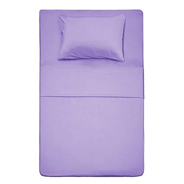 Best Season Twin Size Bed Sheet Set 3 Piece Lavender 1 Flat Sheet1 Fitted Sheet and 1 Pillow Cases100 Brushed Microfiber 1800 Luxury BeddingDeep PocketsExtra Soft Fade Resistant