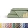 Linen Home 100 Cotton Percale Sheets King Size Sage Deep Pocket 4 Pieces Set 1 Flat 1 Deep Pocket Fitted Sheet and 2 Pillowcases Crisp Cool and Strong Bed Linen