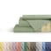 Linen Home 100 Cotton Percale Sheets King Size Sage Deep Pocket 4 Pieces Set 1 Flat 1 Deep Pocket Fitted Sheet and 2 Pillowcases Crisp Cool and Strong Bed Linen