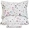 QSH Floral Bed Sheets Set King Size Shabby Flower Bee Print Bed Sheet Set Extra Soft and Breathable 100 Egyptian Cotton 4 pcs King Size Sheets with Deep Pockets Flower Bed Sheets
