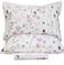 QSH Floral Bed Sheets Set King Size Shabby Flower Bee Print Bed Sheet Set Extra Soft and Breathable 100 Egyptian Cotton 4 pcs King Size Sheets with Deep Pockets Flower Bed Sheets