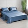 Linenwalas Premium 100 Viscose Derived from Bamboo Full Size Sheet Set Ultra Soft Breathable Cooling Ideal for Hot Sleepers 16 Deep Pocket Hotel Luxury Bedding Bahamas Blue