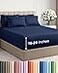 CGK Unlimited Extra Deep Cal King Sheet Set 6 Piece Breathable and Cooling Sheets Hotel Luxury Bedding for Women Men Kids Teens Easy Secure Fit Soft and Wrinkle Free Extra Deep Pockets Navy Blue