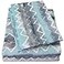 Sweet Home 1500 Supreme Collection Extra Soft Summerset Ocean Vibe Chevron Pattern Sheet Set Full Luxury Bed Sheets Set with Deep Pocket Wrinkle Free Bedding Trending Printed Pattern Full