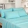 HOMEIDEAS Full Size Bed Sheets 6 Piece Set Aqua Blue Extra Soft Brushed Microfiber 1800 Bedding Sheets Deep Pocket Wrinkle Fade Free