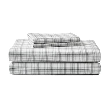 Eddie Bauer Flannel Sheets King Size AntiPilling Wrinkle Resistant Cotton Touchably Soft for AllSeason Comfort Bed Sheets with Matching Pillowcases Fitted Sheet Beacon Hill Ivory