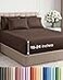 CGK Unlimited Extra Deep Queen Sheet Set 6 Piece Breathable and Cooling Sheets Hotel Luxury Bedding for Women Men Kids Teens Easy Secure Fit Soft Wrinkle Free and Comfy Extra Deep Pockets Brown