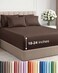 CGK Unlimited Extra Deep Queen Sheet Set 6 Piece Breathable and Cooling Sheets Hotel Luxury Bedding for Women Men Kids Teens Easy Secure Fit Soft Wrinkle Free and Comfy Extra Deep Pockets Brown