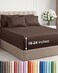 CGK Unlimited Extra Deep Queen Sheet Set 6 Piece Breathable and Cooling Sheets Hotel Luxury Bedding for Women Men Kids Teens Easy Secure Fit Soft Wrinkle Free and Comfy Extra Deep Pockets Brown